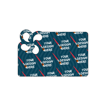 Custom Plastic 3.375" x 2.25" Cards with 4 Punch-Out Water Drops
