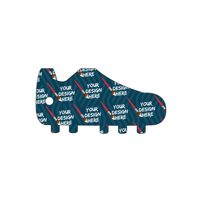 Custom Plastic 3" x 1.5" Soccer Cleat Shape Key Tags