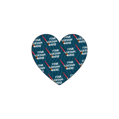 Custom Plastic 1.92" x 1.75" Heart Shape Cards