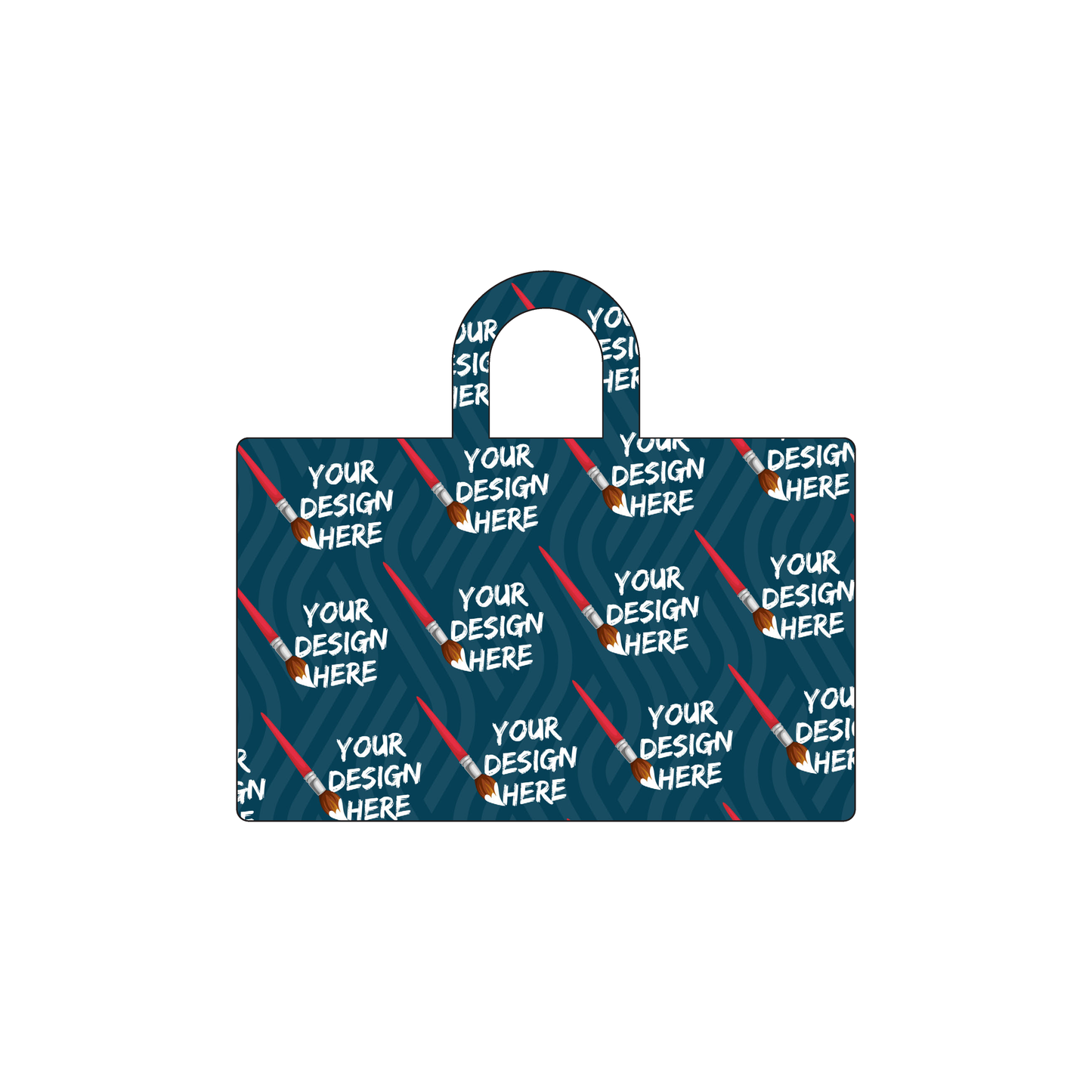 Custom Plastic 3.375" x 3" Shopping Bag Shape Cards