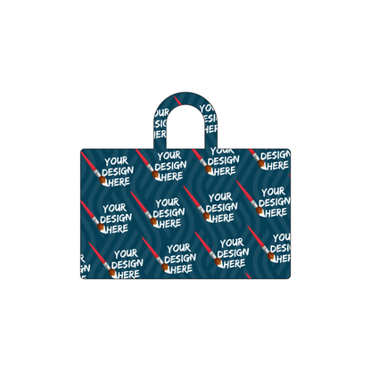 Custom Plastic 3.375" x 3" Shopping Bag Shape Cards