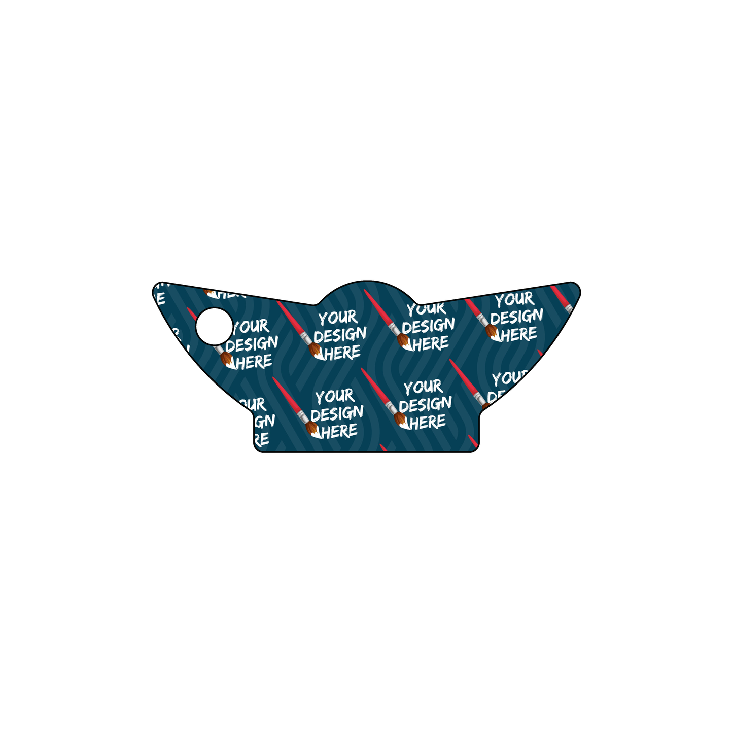 Custom Plastic 2.125" x .85" Wings Shape Key Tags