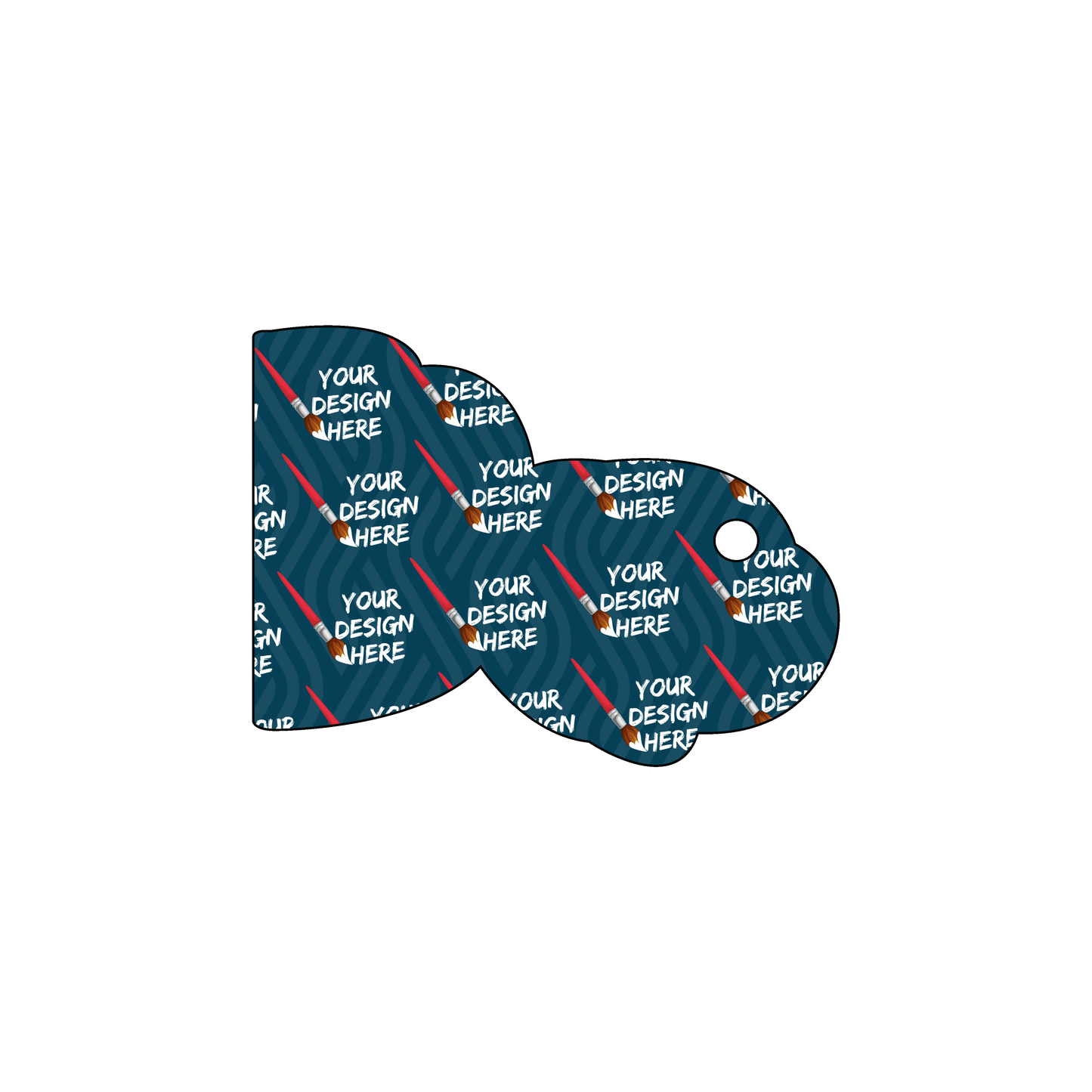 Custom Plastic 1.5" x 2" Bust Shape Key Tags