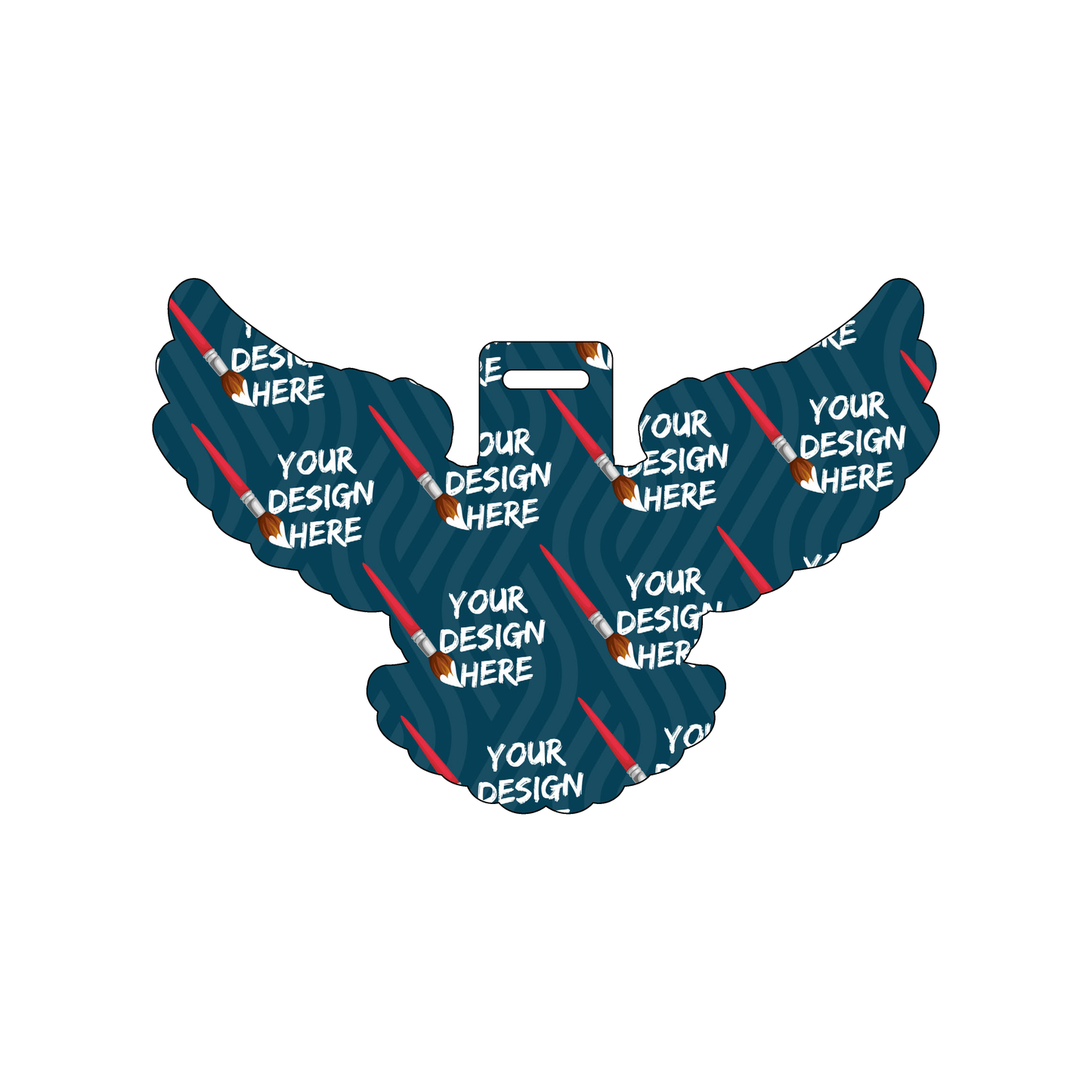 Custom Plastic 5.15" x 3.5" Eagle Shape Luggage Tags