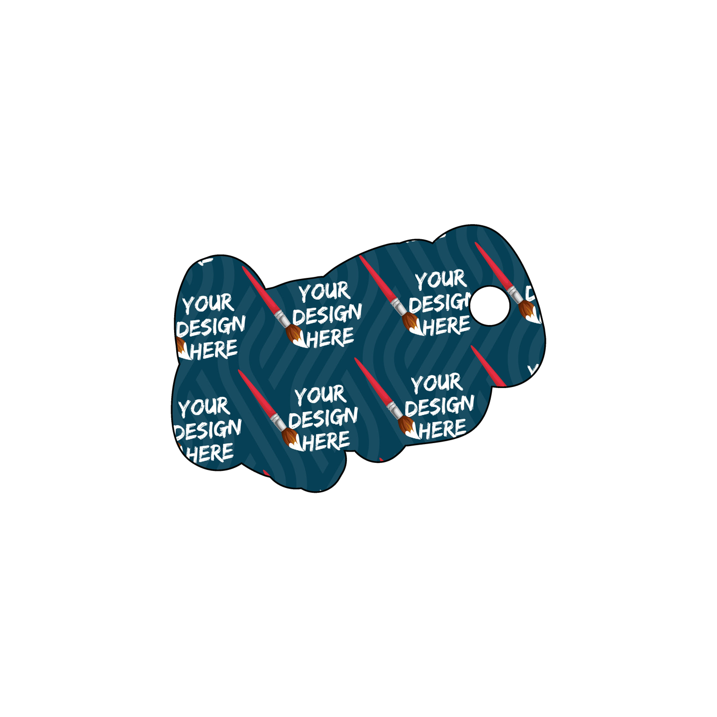 Custom Plastic 1.75" x 1.25" Character Shape Key Tags