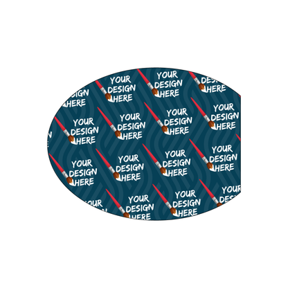 Custom Plastic 4.75" x 3.75" Cut Oval Cards