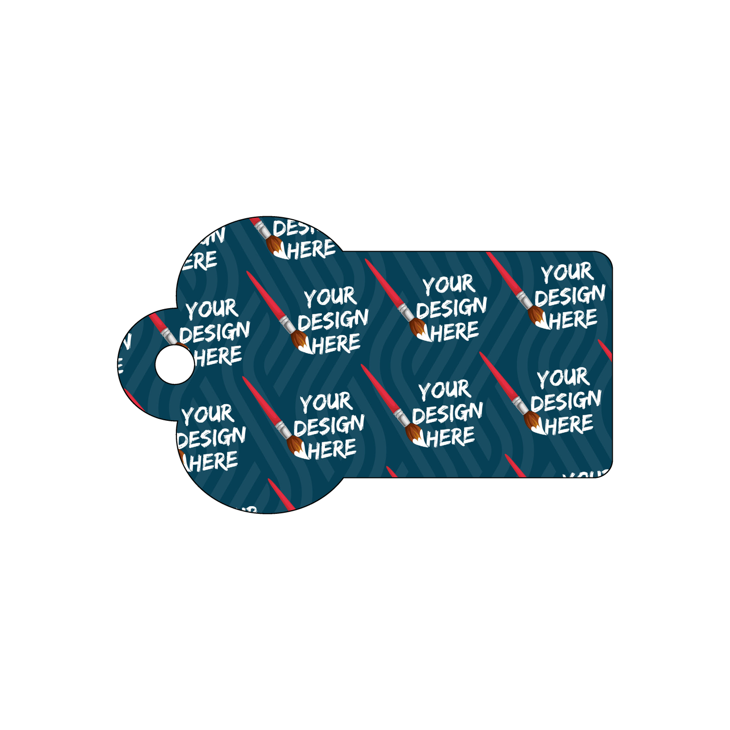 Custom Plastic 3.75" x 2.25" Long Crown Tags