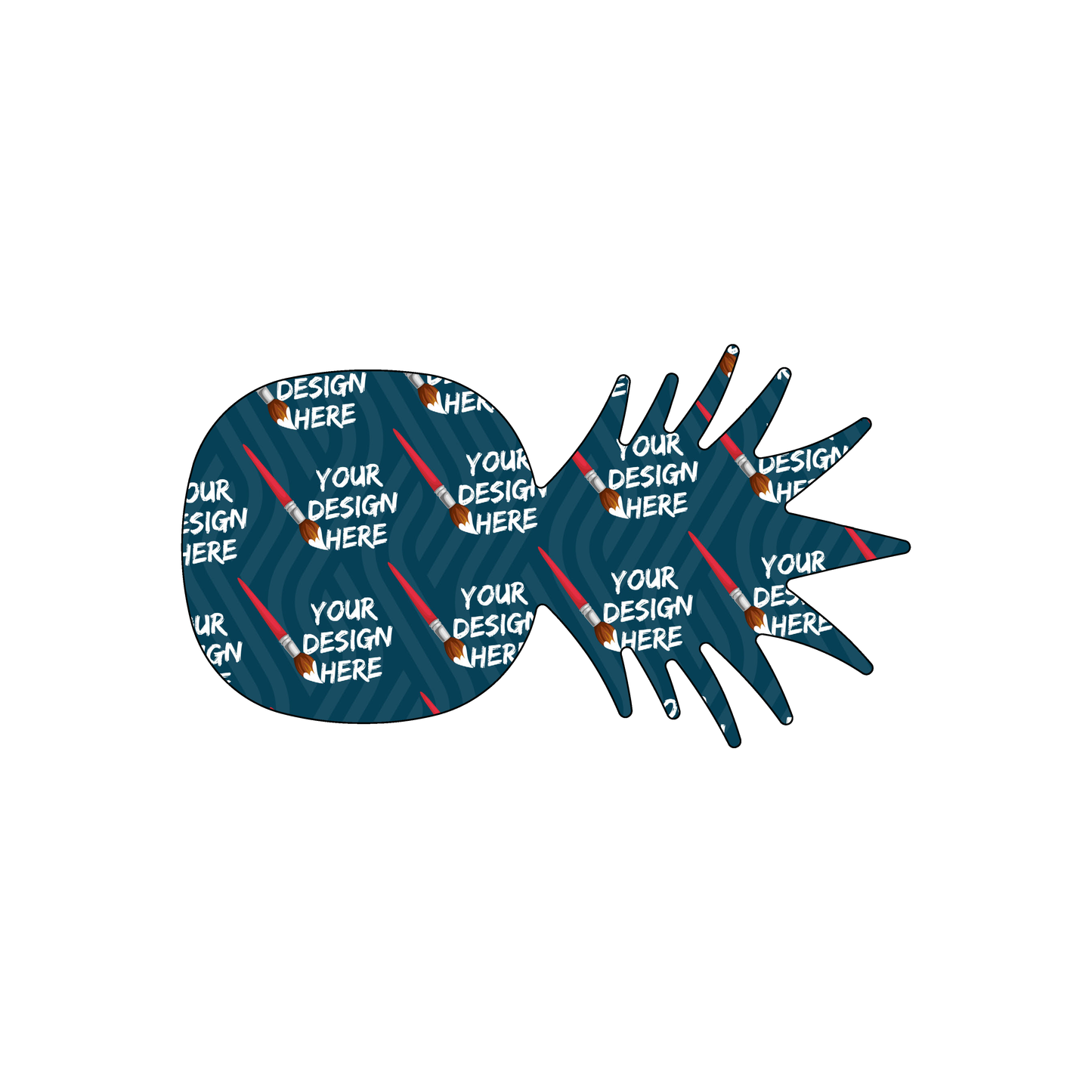 Custom Plastic 3.5" x 2" Pineapple Shape Cards
