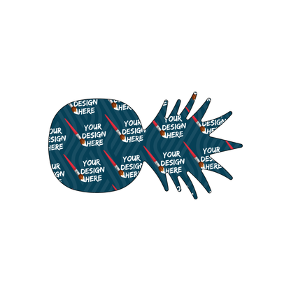 Custom Plastic 3.5" x 2" Pineapple Shape Cards