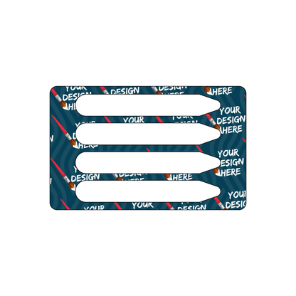 Custom Plastic 3.375" x 2.125" 4 Punch-Out Shirt Collar Stays Cards