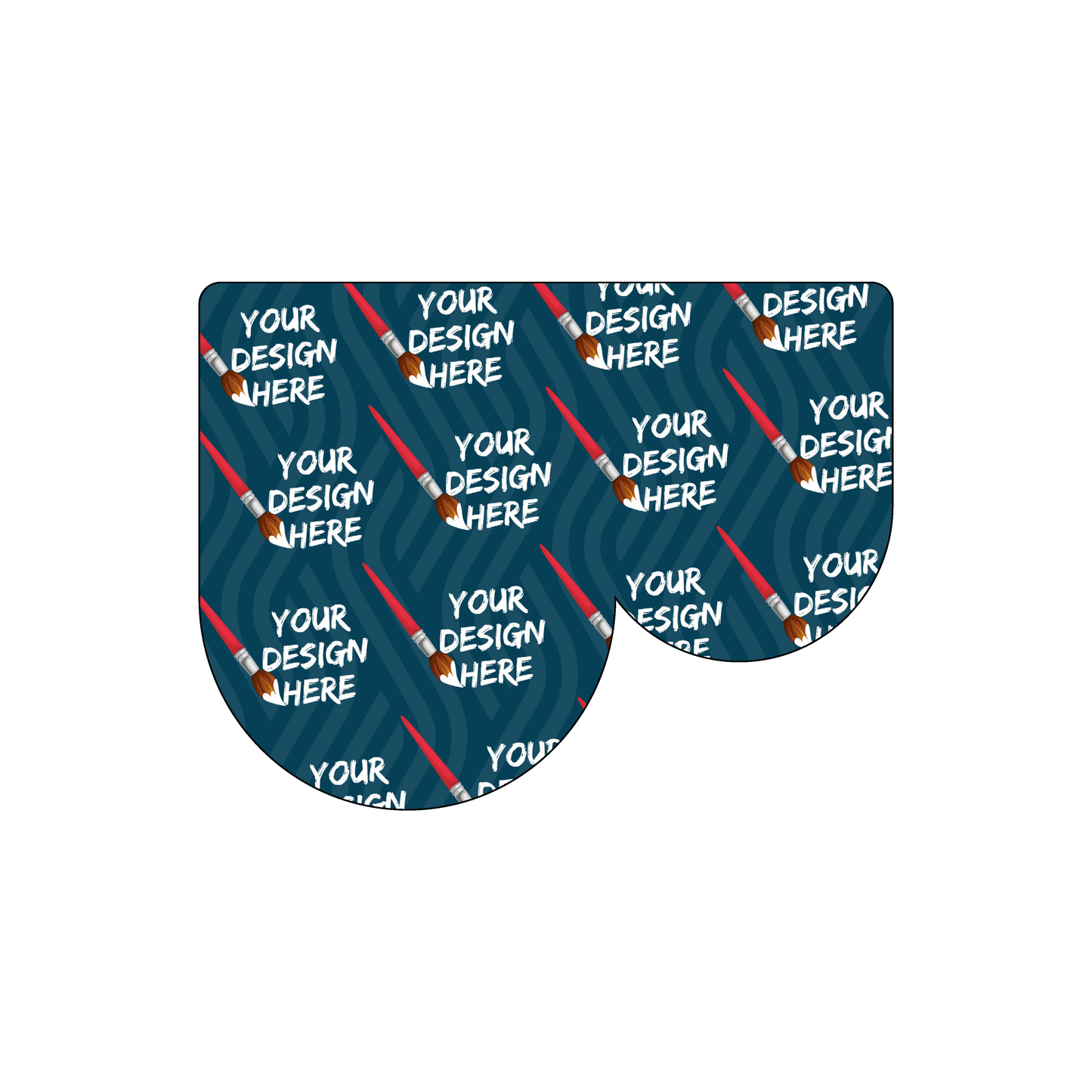 Custom Plastic 3.375" x 2.565" B Shape Cards
