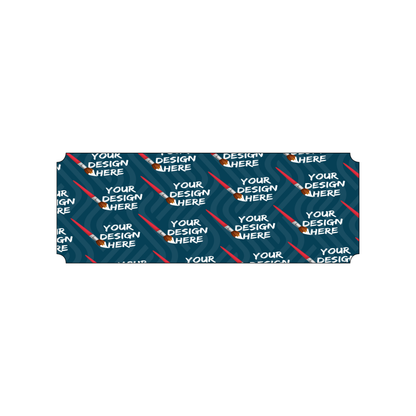 Custom Plastic 5.5" x 2" Long Ticket Shape Cards