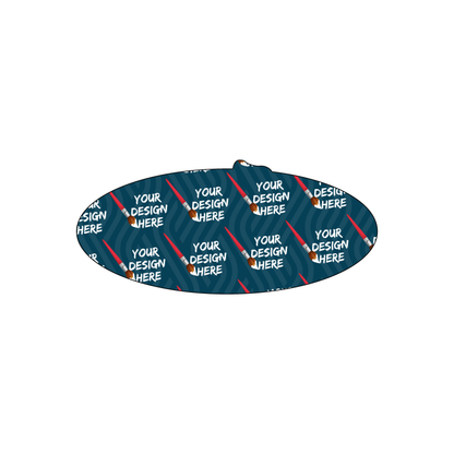 Custom Plastic 3.375" x 1.5" Oval Cards