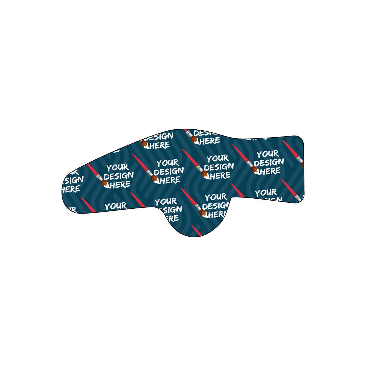Custom Plastic 3.375" x 1.5" Ballet Foot Shape Cards