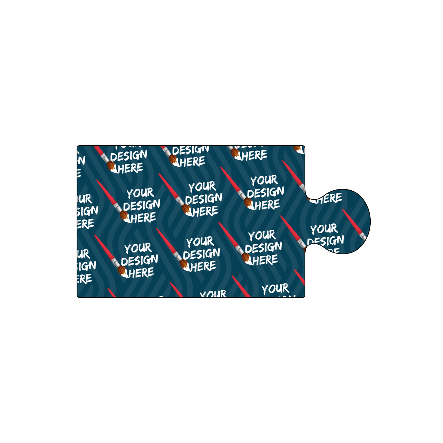Custom Plastic 3.375" x 1.75" Puzzle Piece Cards