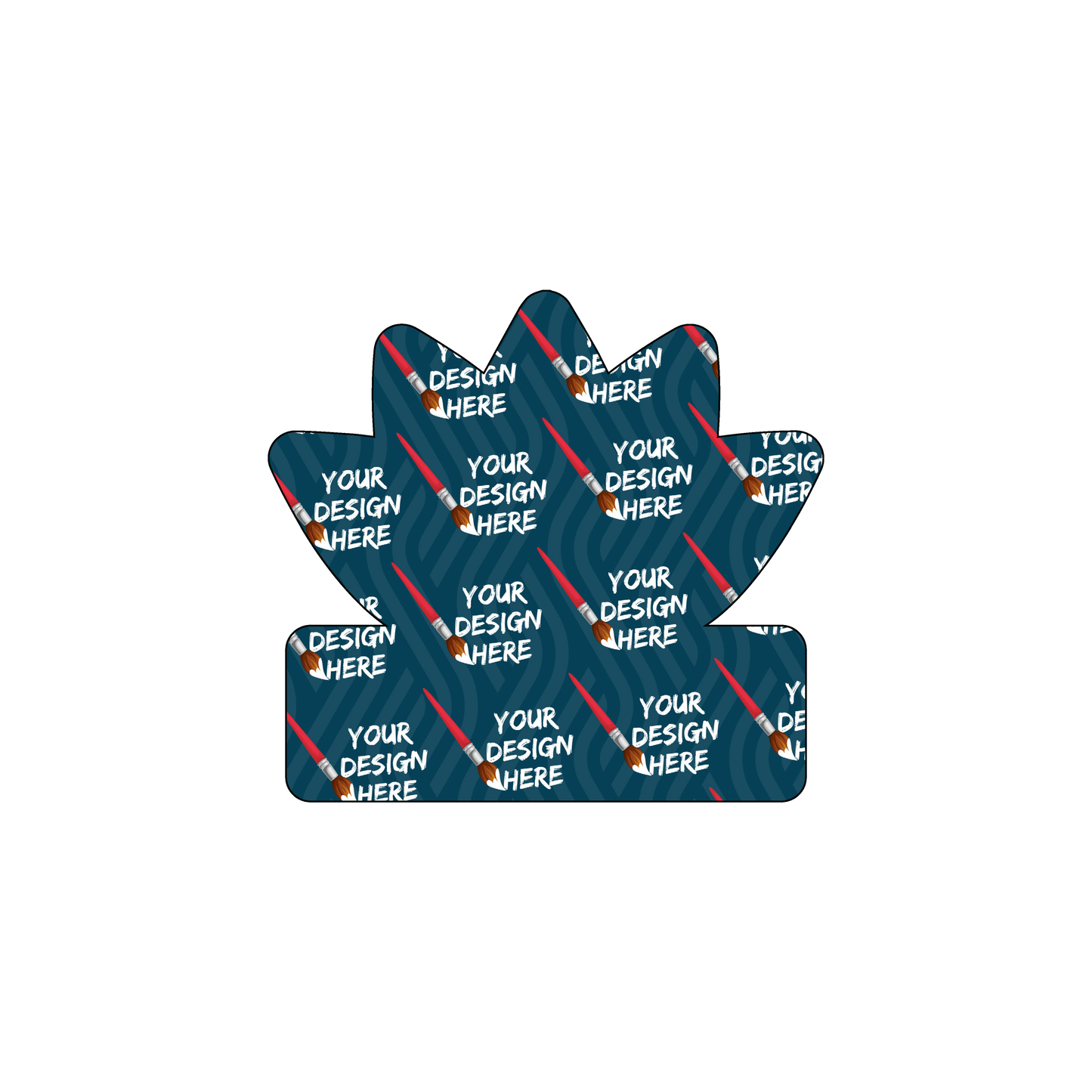 Custom Plastic 2.5" x 2.3" Flower Shape Cards