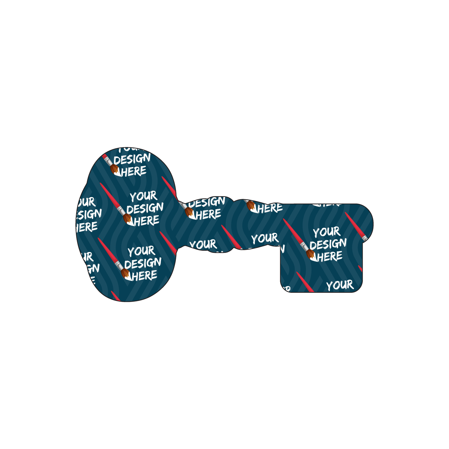 Custom Plastic 3.375" x 1.75" Key Shape Cards