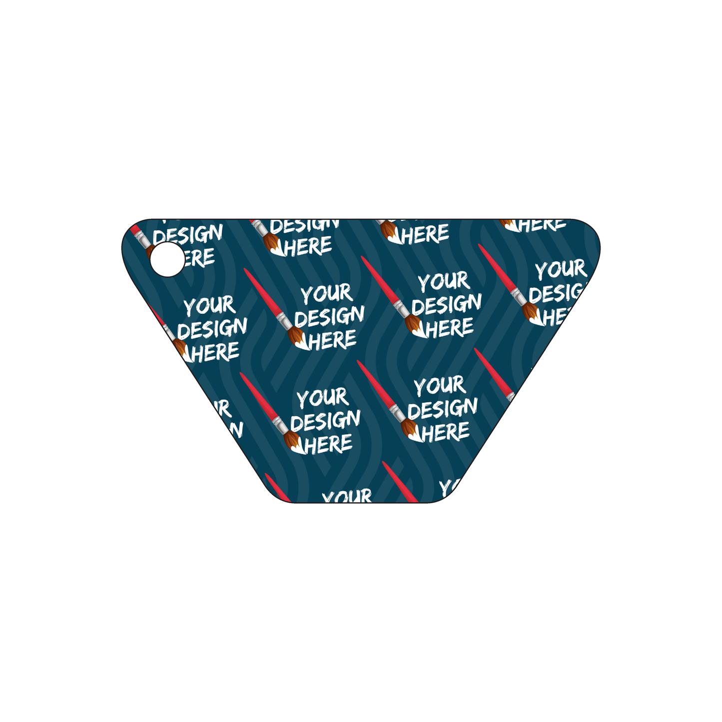 Custom Plastic 3.375" x 2" Trapezoid Shape Tags