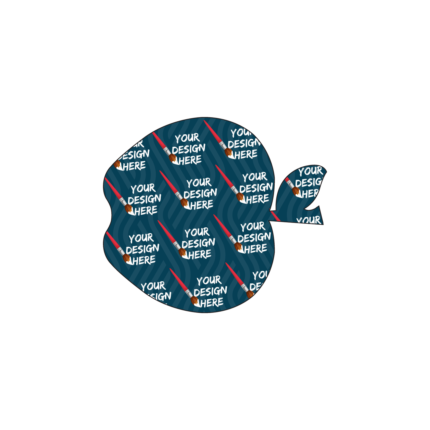 Custom Plastic 2.1" x 2.4" Apple Shape Cards