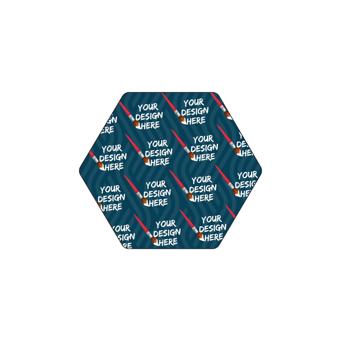 Custom Plastic 2.16" x 2.52" Hexagon Shape Cards