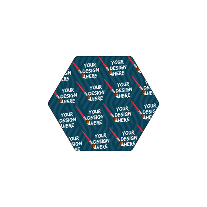 Custom Plastic 2.16" x 2.52" Hexagon Shape Cards