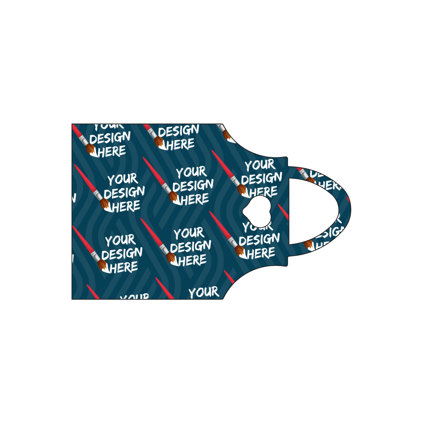 Custom Plastic 3.375" x 2.125" Apron Shape Cards