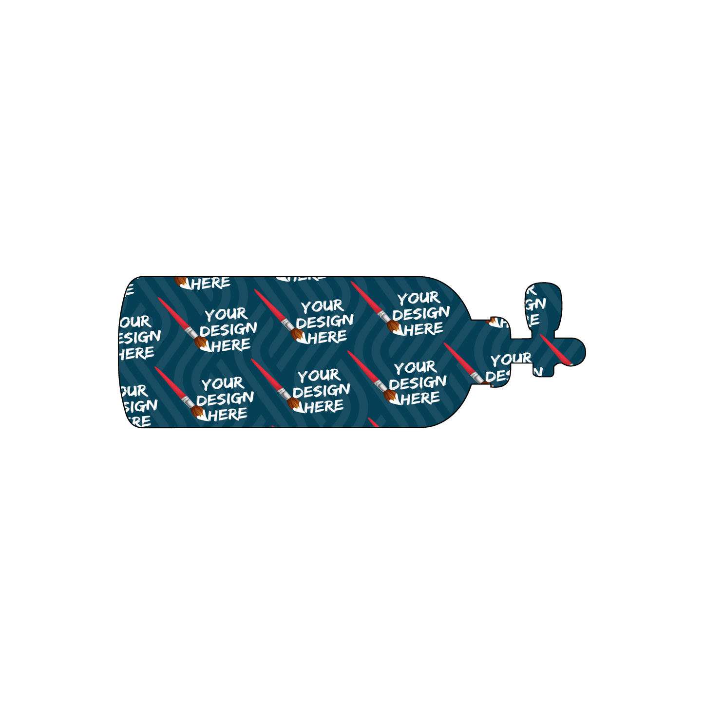 Custom Plastic 1.1" x 3.4" Oxygen Tank Shape Cards