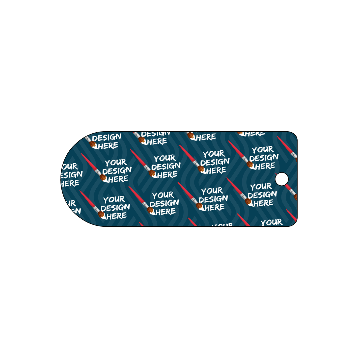Custom Plastic 3.34" x 1.34" Rounded End Tags