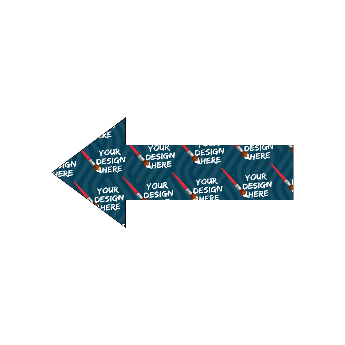 Custom Plastic 4.4" x 2" Arrow Cards