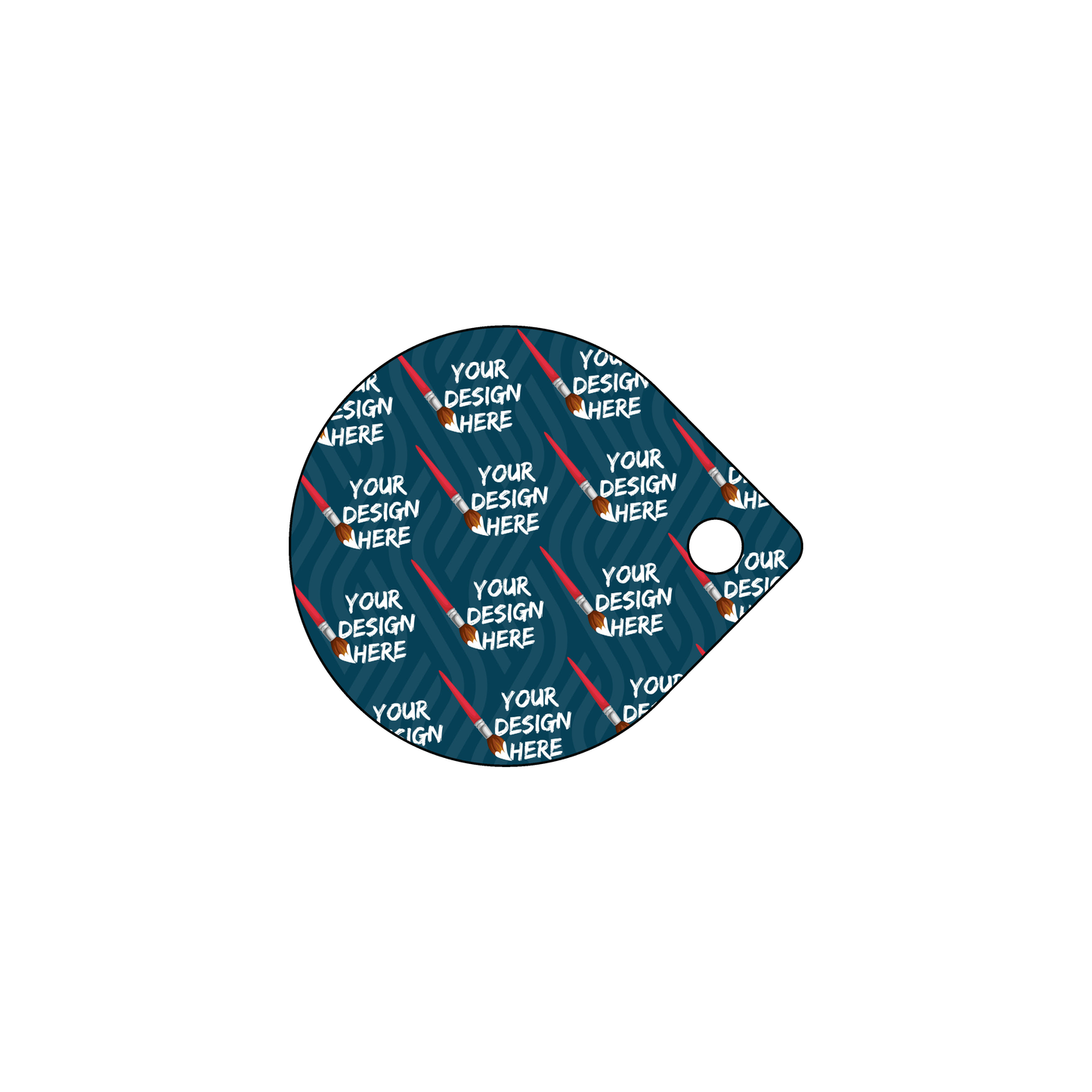 Custom Plastic 1.5" x 1.75" Tear Drop Key Tags