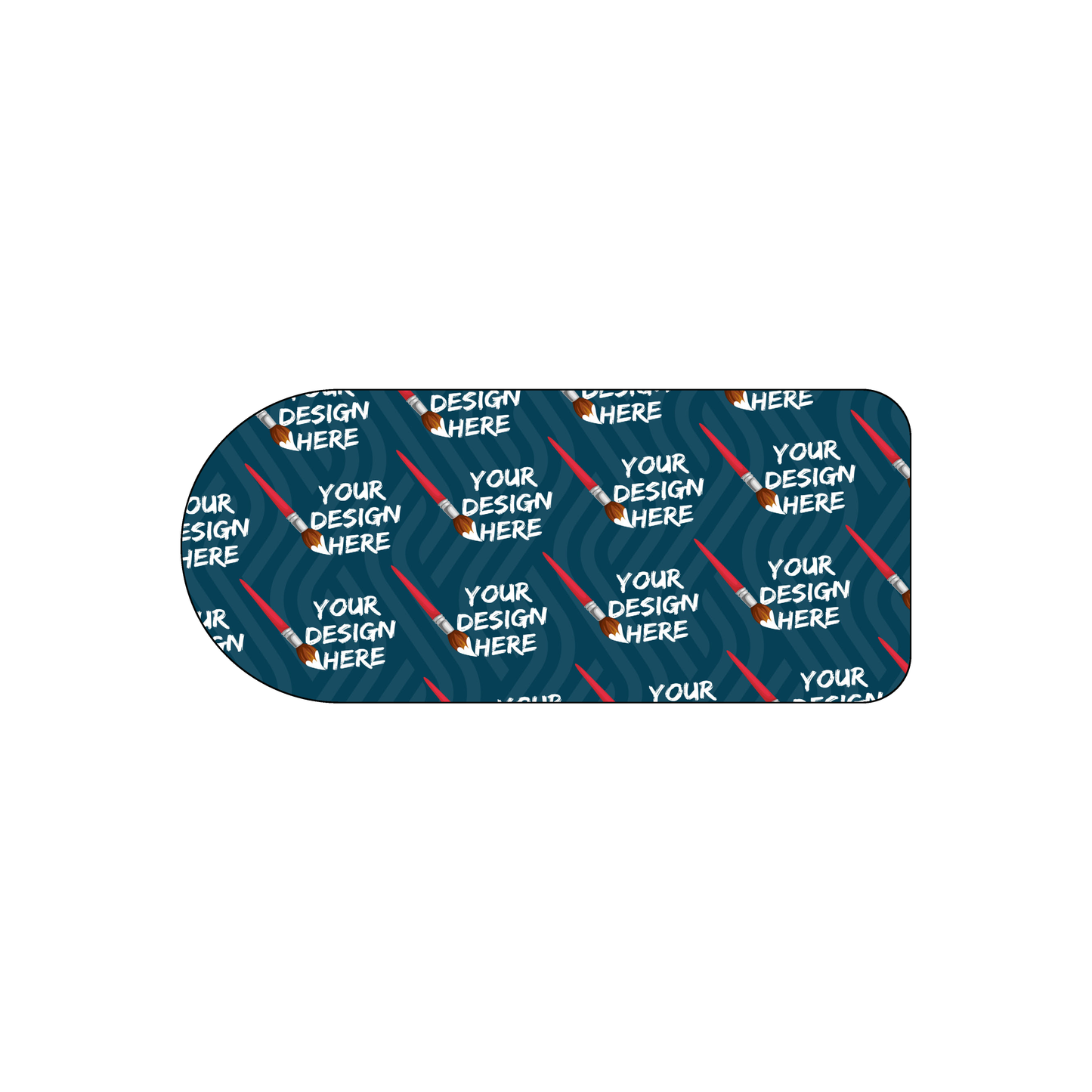Custom Plastic 3.5" x 1.5" Rounded Cards
