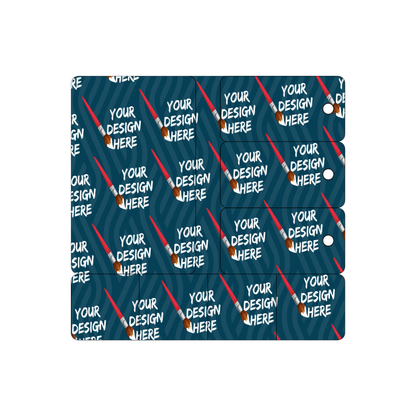 Custom Plastic Card, Four Tab, and Three Key Tag Combo