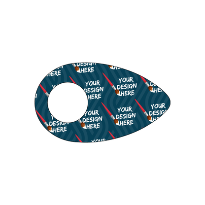 Custom Plastic 3.35" x 1.97" Teardrop Shape with Hole