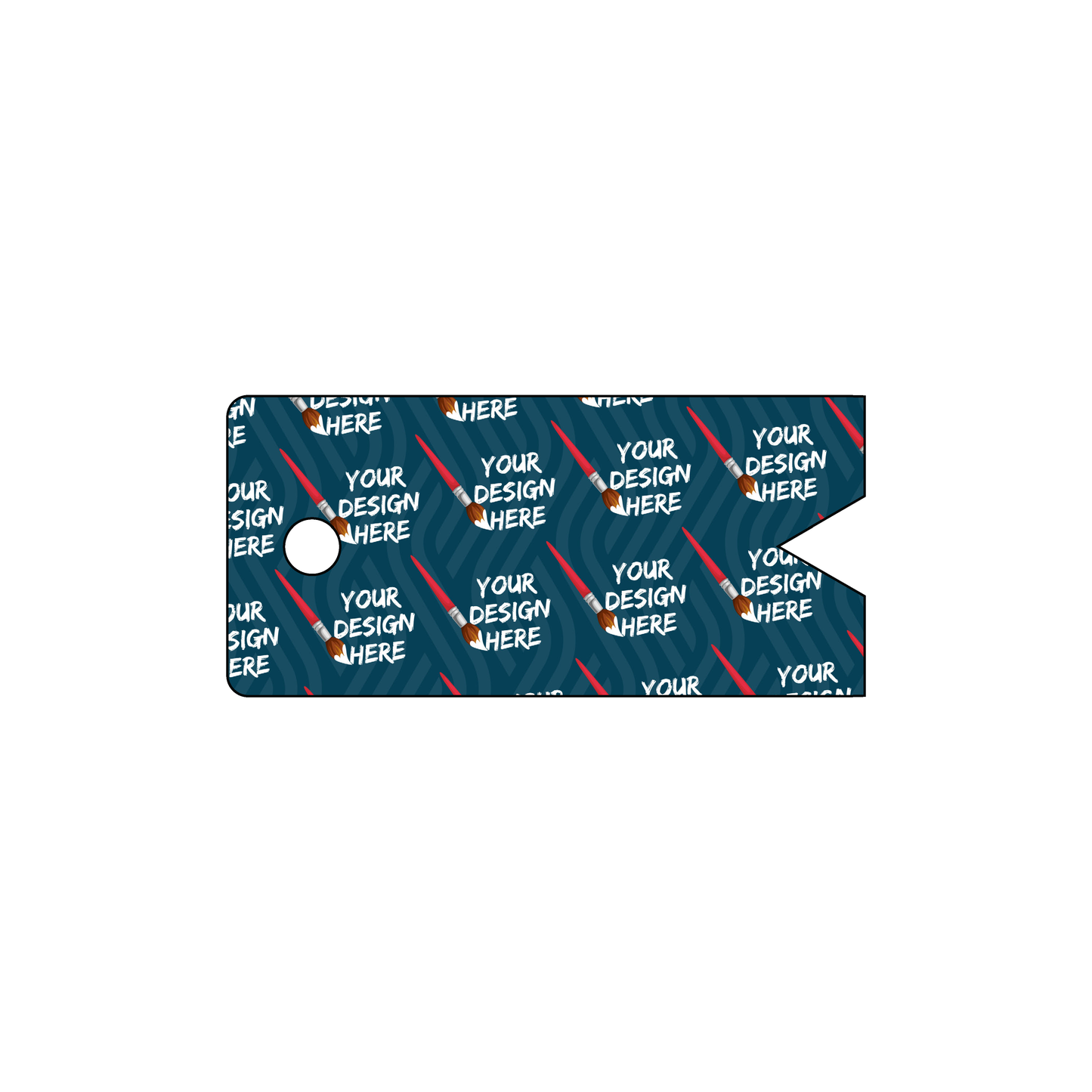 Custom Plastic 2.125" x 1" Triangle Cut-Out Key Tags