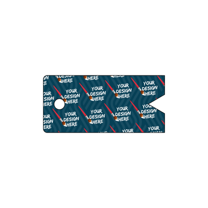 Custom Plastic 2.125" x 1" Triangle Cut-Out Key Tags