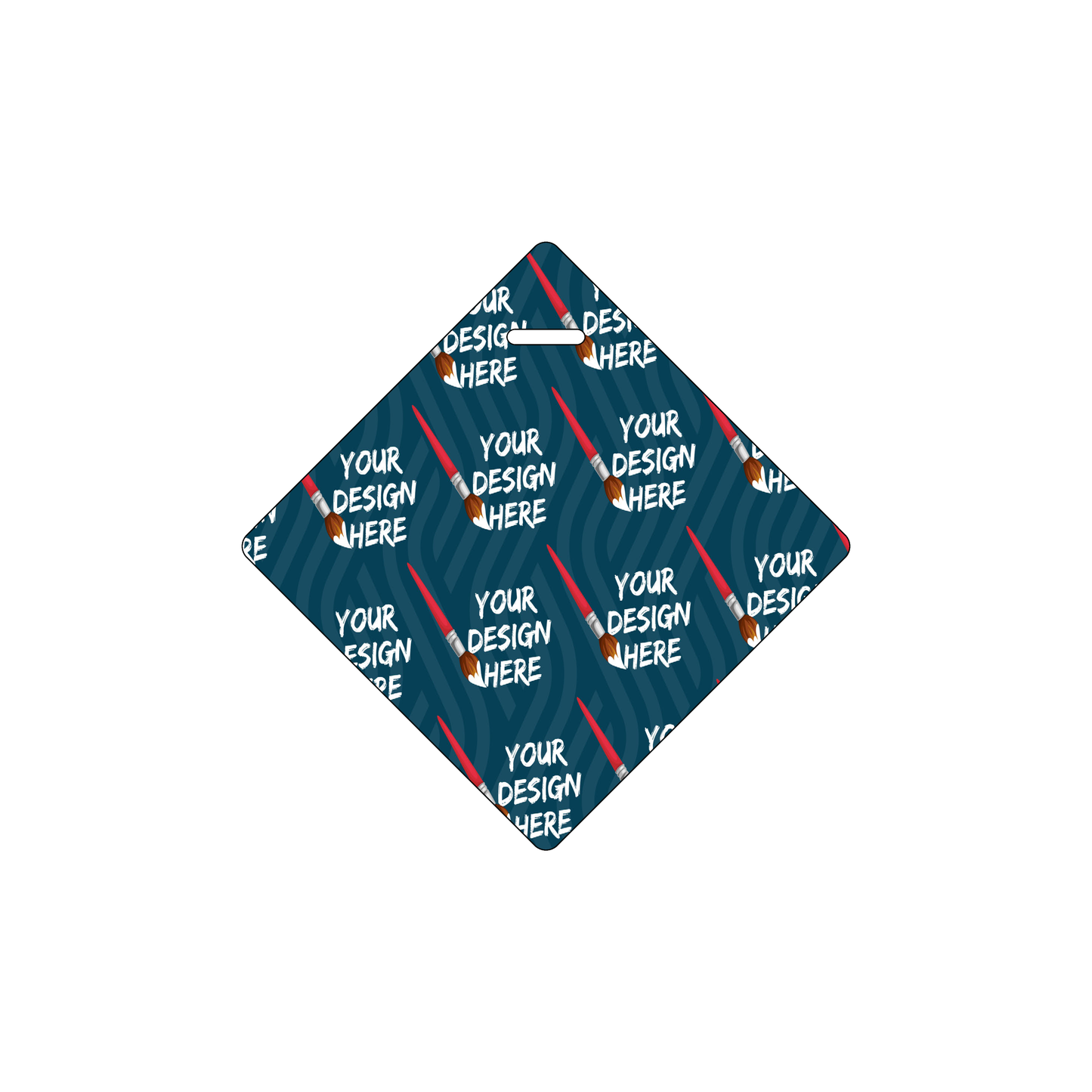 Custom Plastic 3.5" x 3.5" Diagonal Slot Luggage Tags