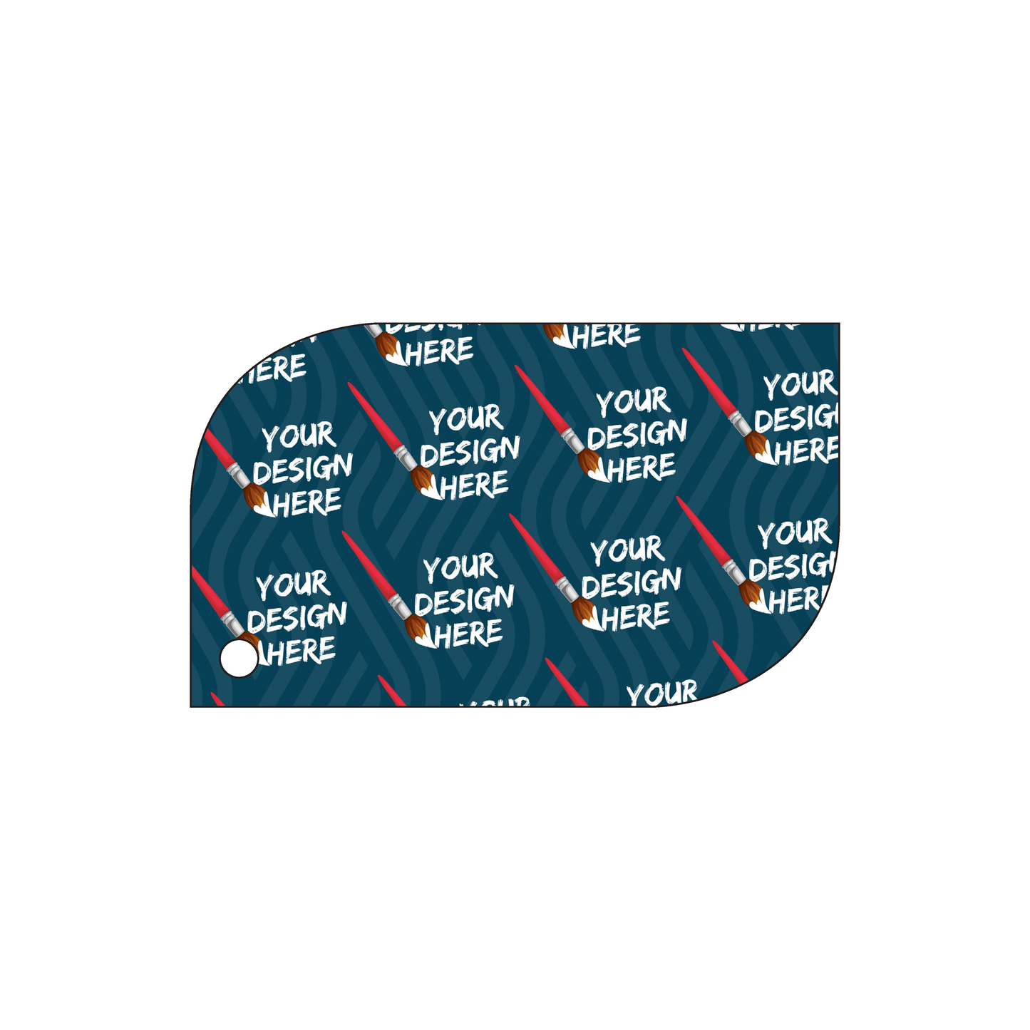 Custom Plastic 2.75" x 1.625" Leaf Shape Key Tags