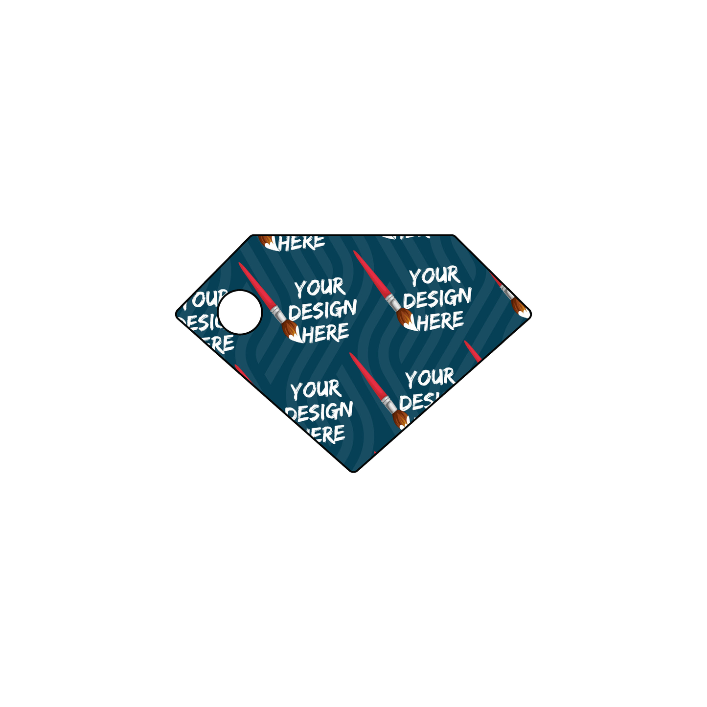 Custom Plastic 1.5" x 1" Diamond Shape Key Tags