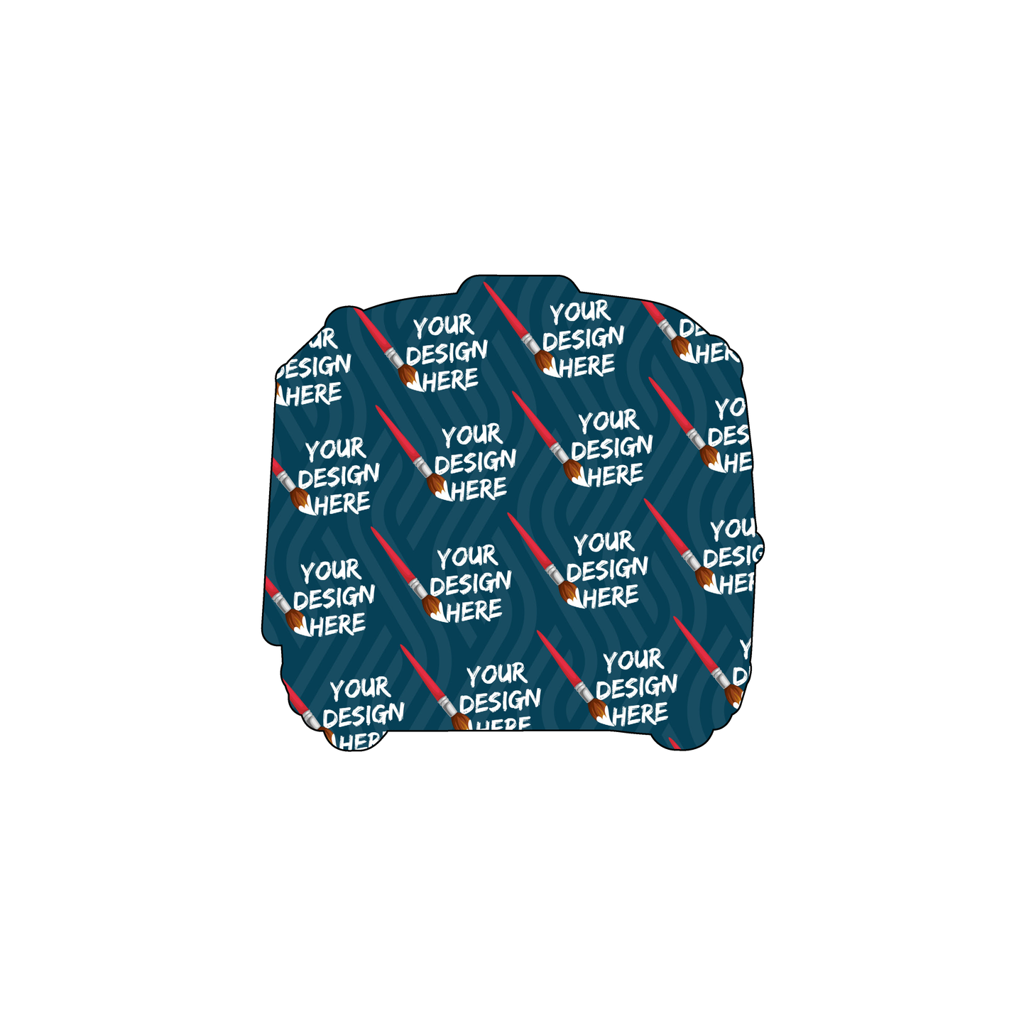 Custom Plastic 2.357" x 2.23" Trailer Rear View Shape Cards