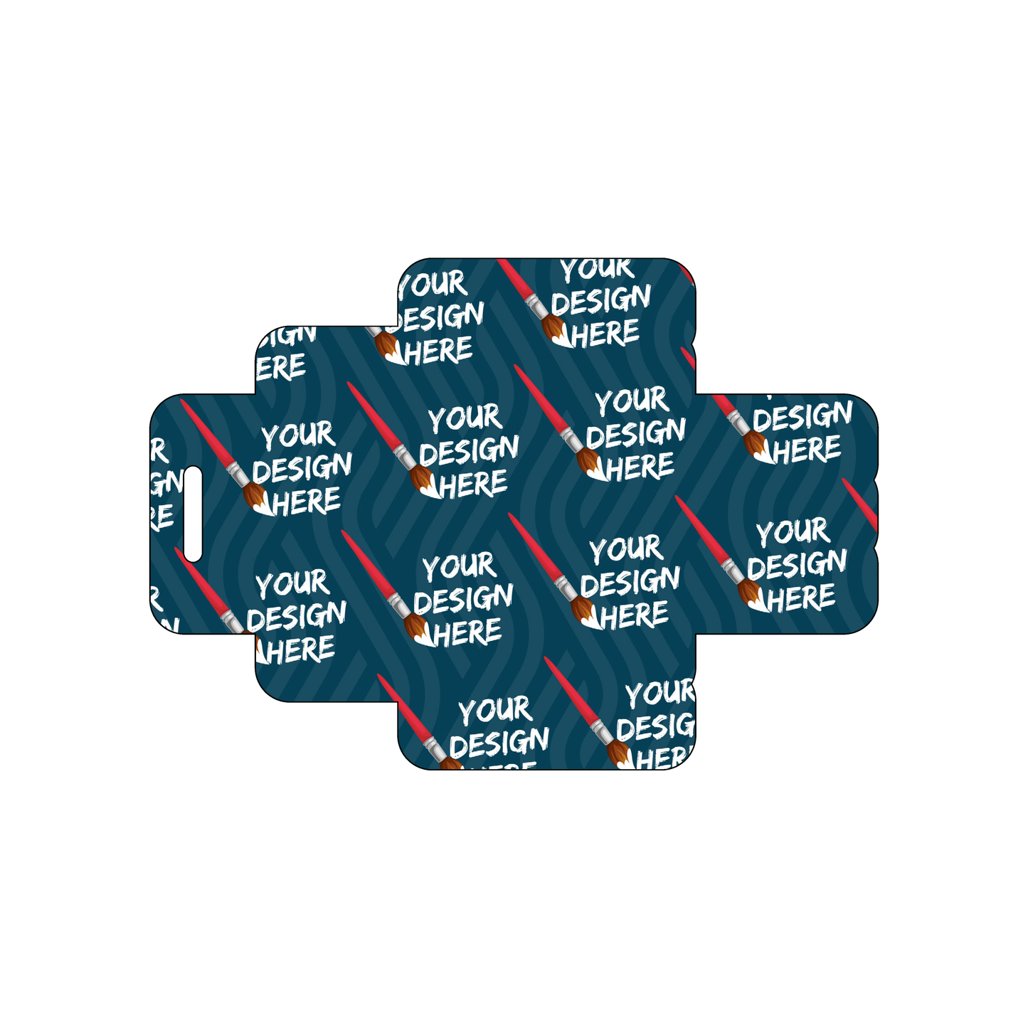 Custom Plastic 4.7" x 3.3" Block Arrow Shape Luggage Tags