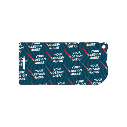 Custom Plastic 4.5" x 2.125" Badge and B Shape Key Tag Combo