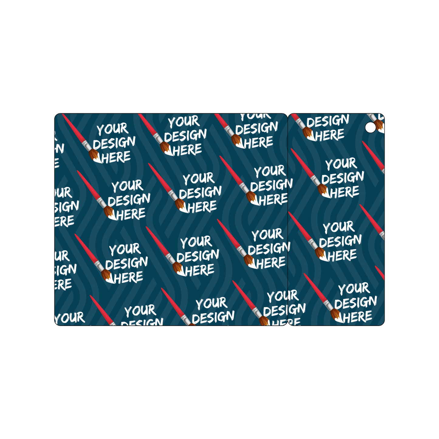 Custom Plastic Square Card and Long Rectangle Tag Combo