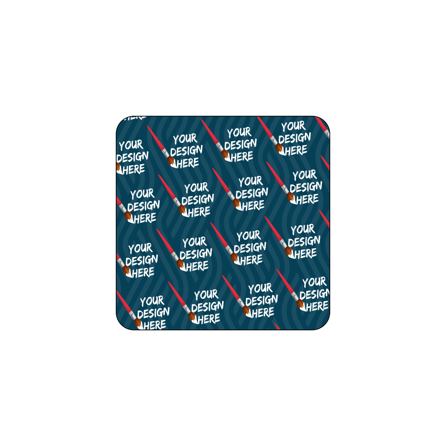 Custom Plastic 2.5" x 2.5" Rounded Square Cards