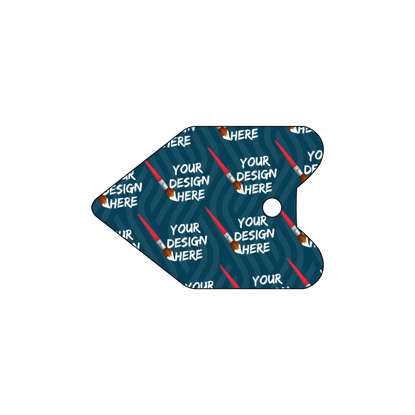 Custom Plastic 2" x 1.4" Fox Shape Key Tags