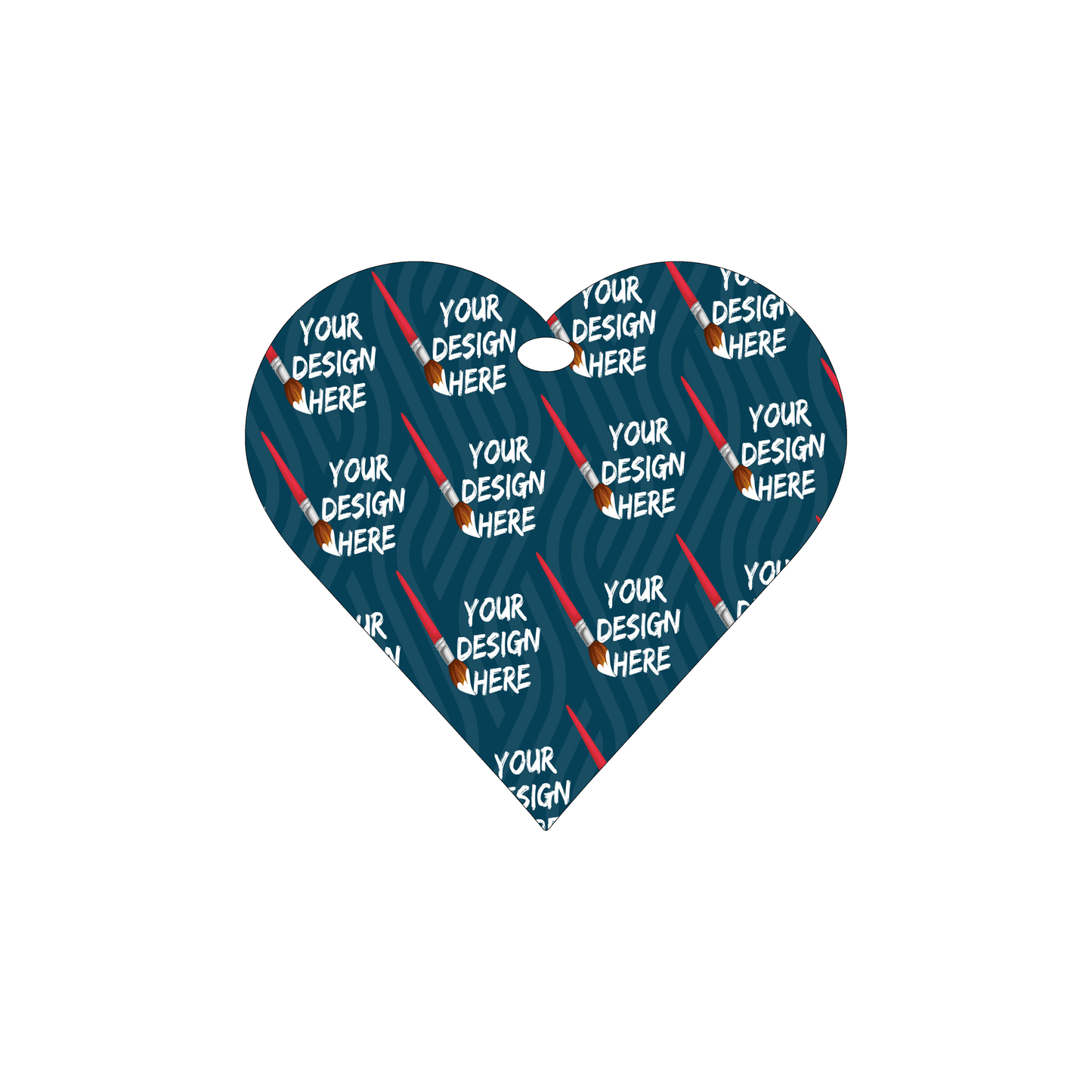 Custom Plastic 3.7" x 3.5" Heart Shape Luggage Tags