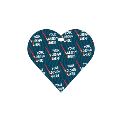 Custom Plastic 3.7" x 3.5" Heart Shape Luggage Tags