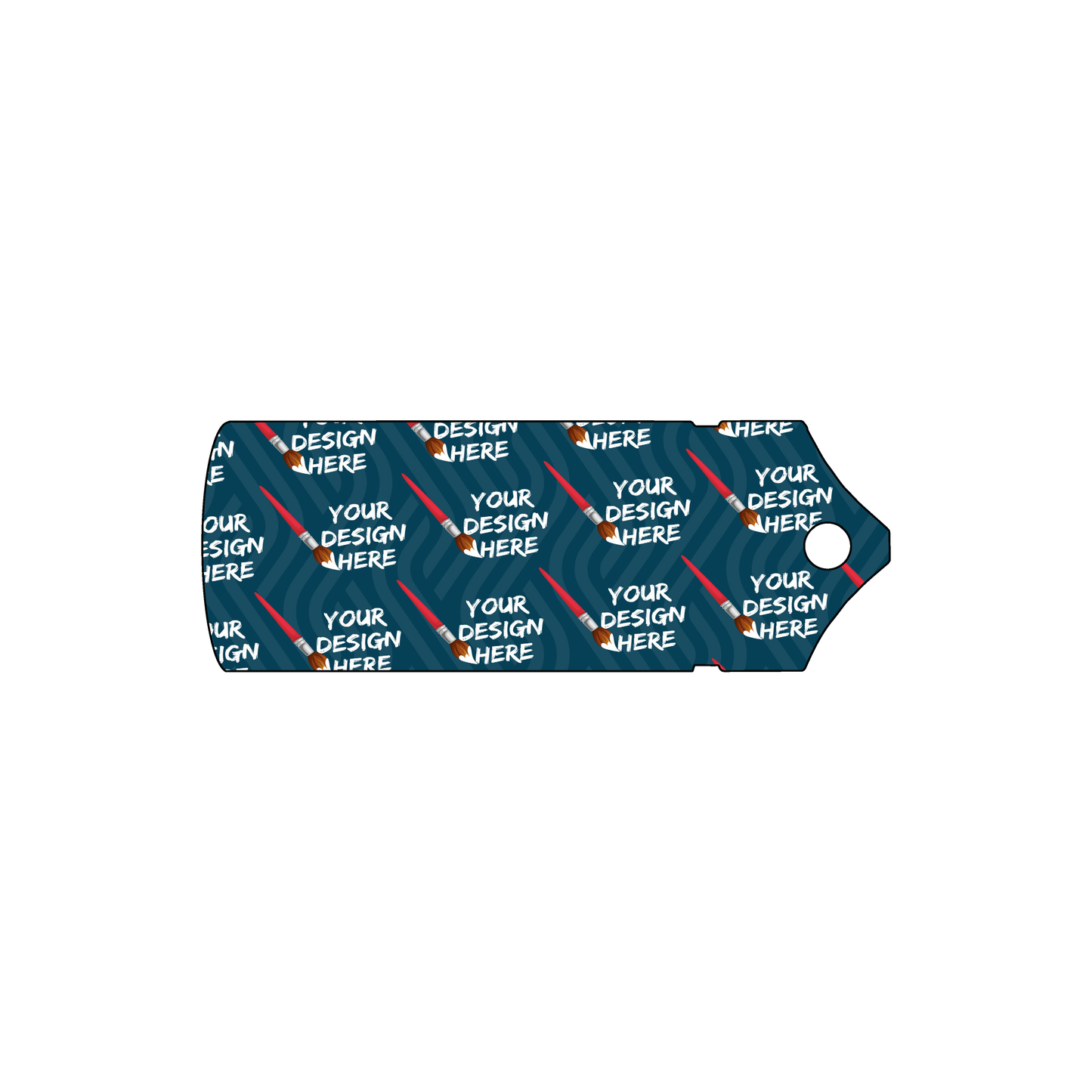 Custom Plastic 2.75" x 1" Ribbon Roll Container Shape Key Tags