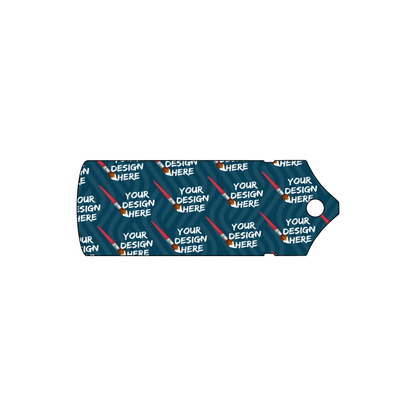 Custom Plastic 2.75" x 1" Ribbon Roll Container Shape Key Tags