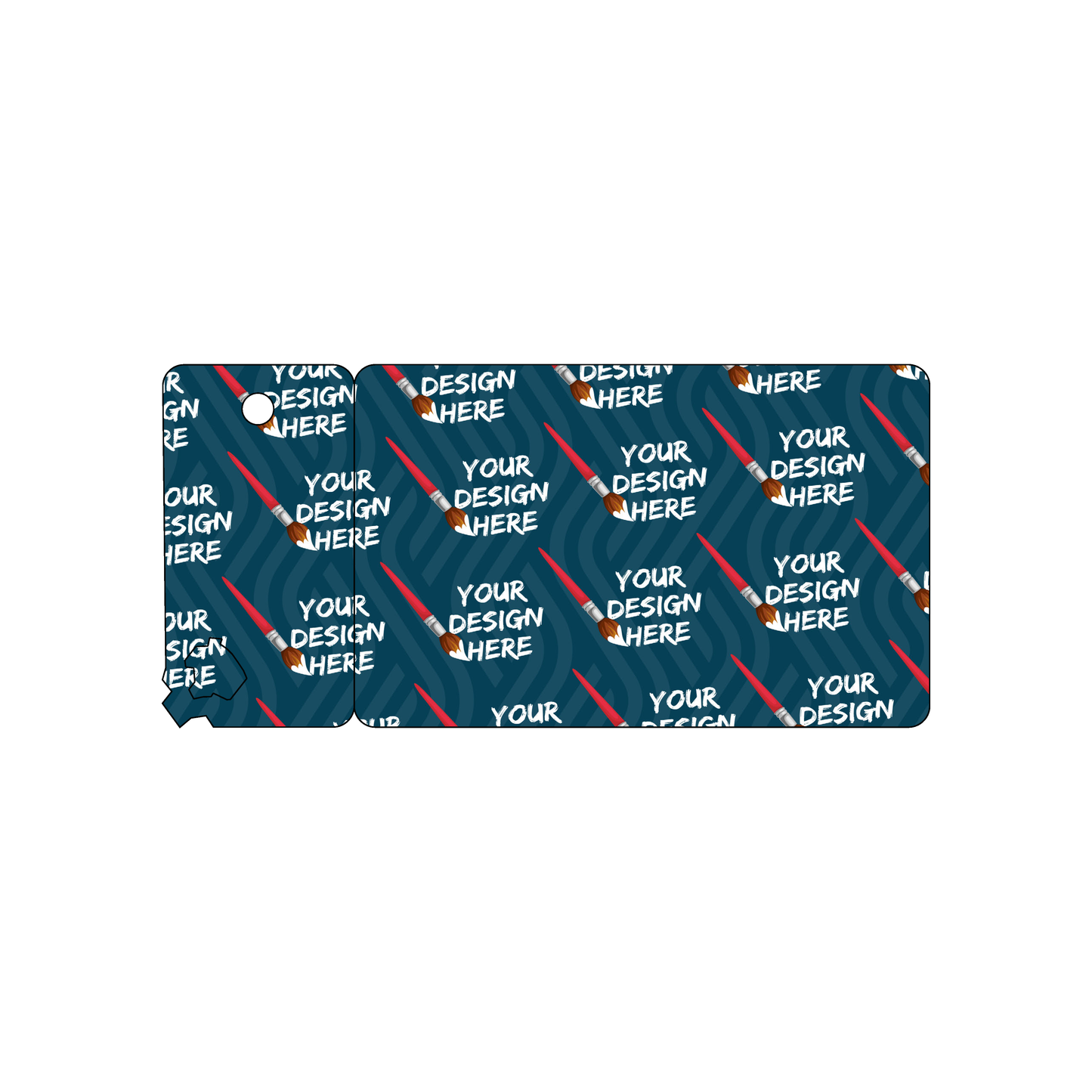 Custom Plastic 4.5" x 2.125" Bullet Hole Key Tag and Card Combo