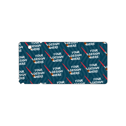 Custom Plastic 4.5" x 2.125" Bullet Hole Key Tag and Card Combo